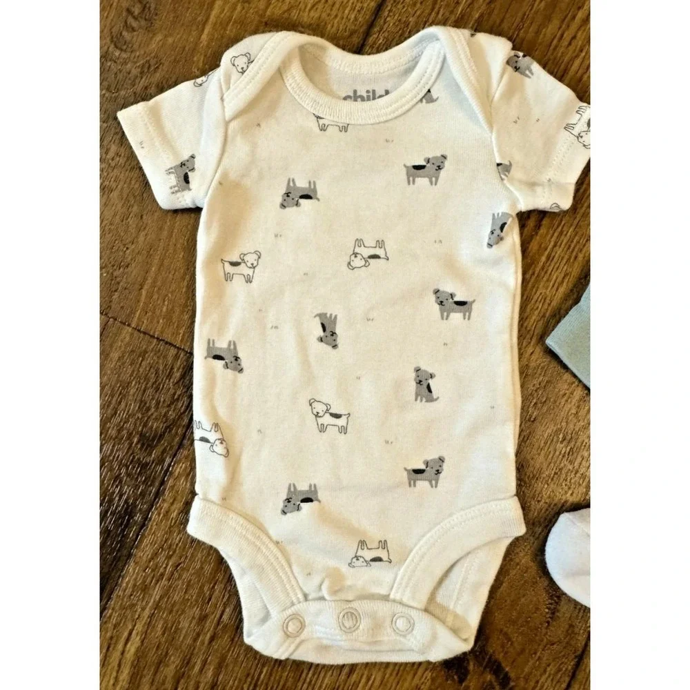 Carters Preemie Baby Boy Dog Outfit Bodysuit Shirt Pants Clothes Reborn Doll - Picture 4 of 8